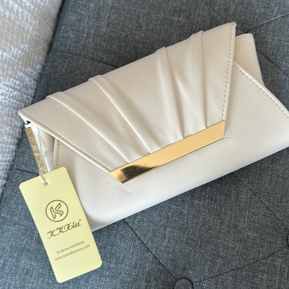 Cream White Clutch NWT